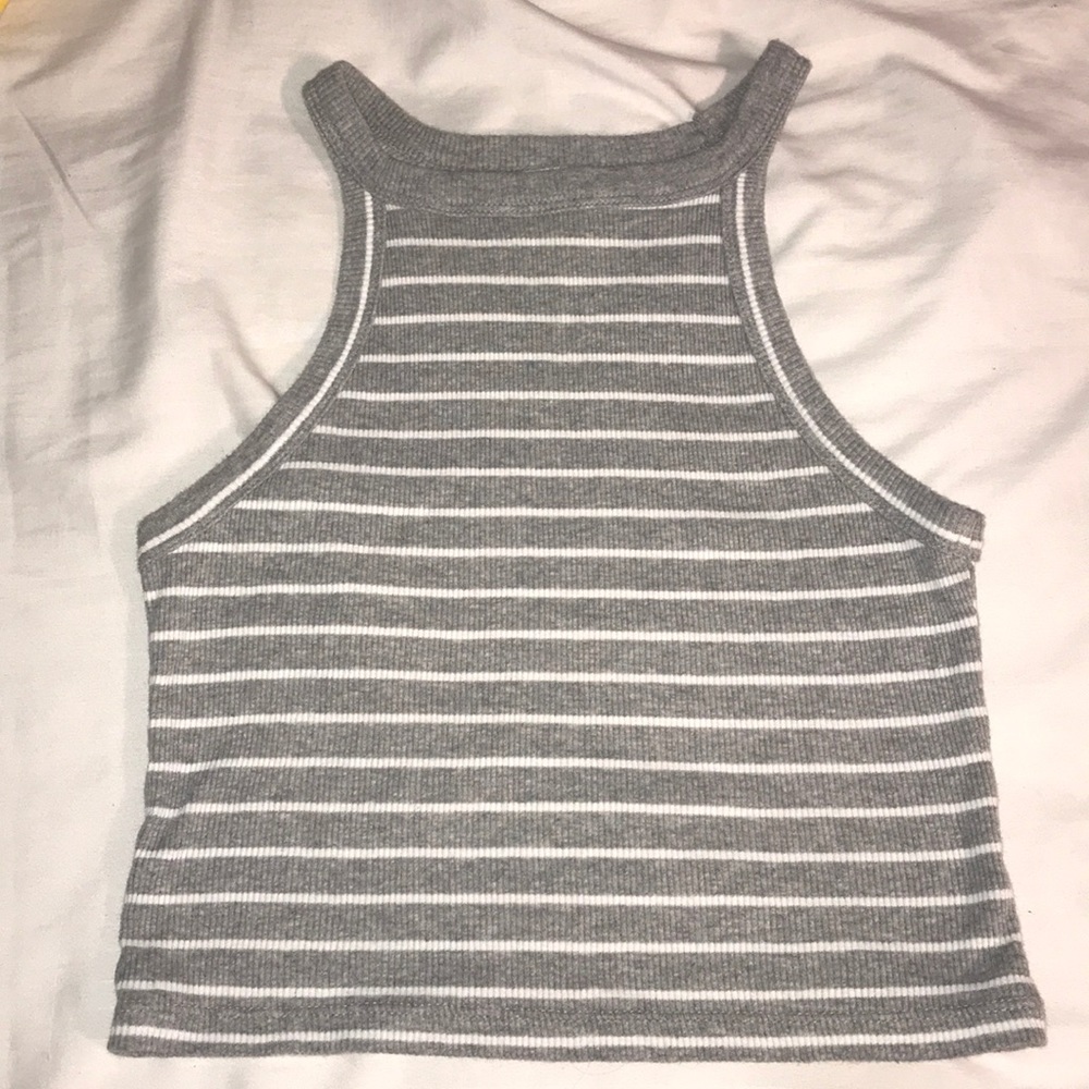Grey striped shirt
